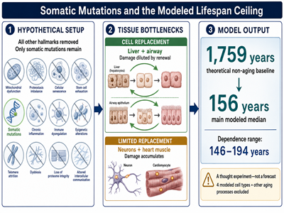 Somatic mutations and modeled human lifespan abstract